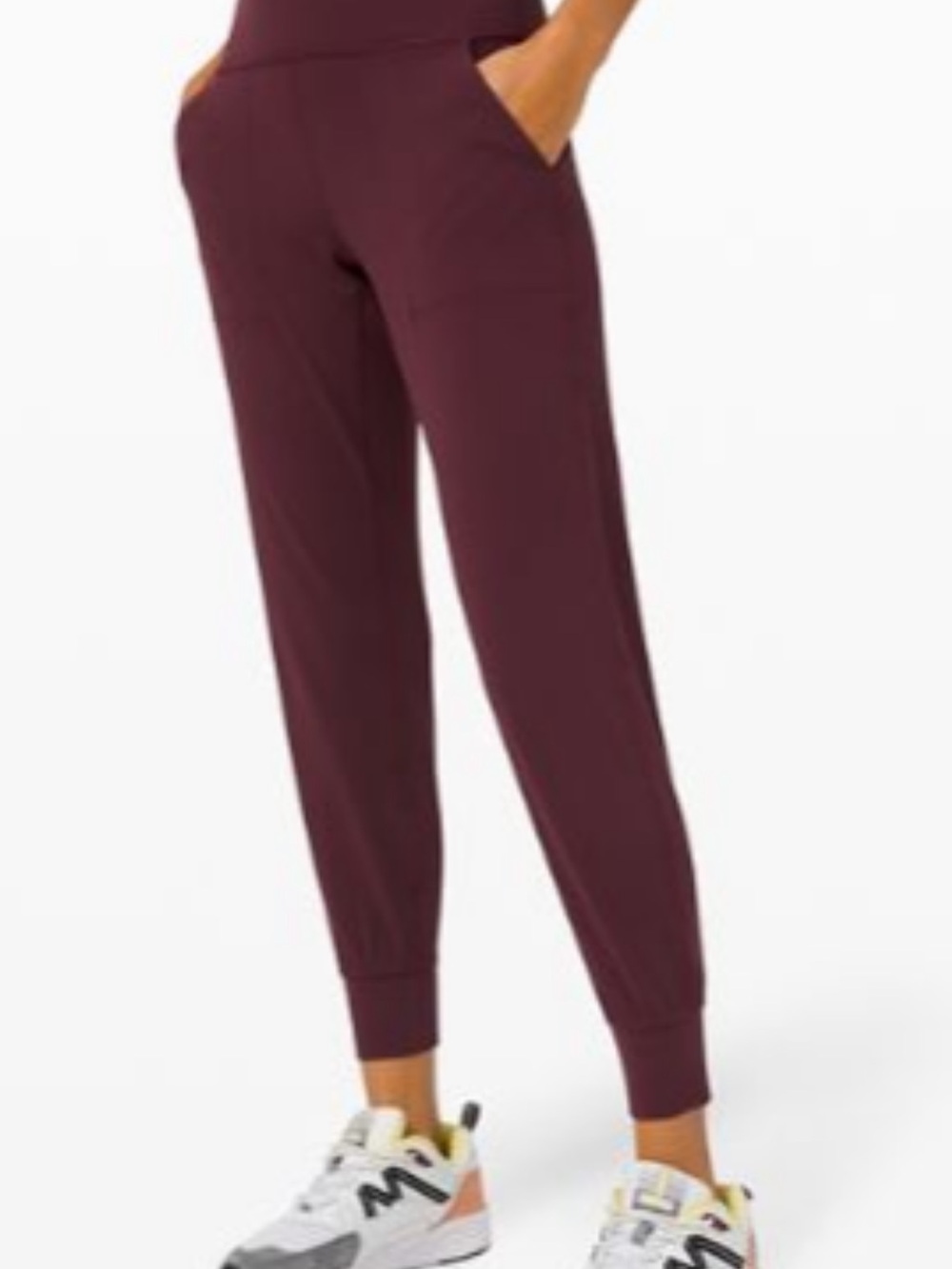 lululemon athletica High Rise Burgundy Jogger Pants - Full Length